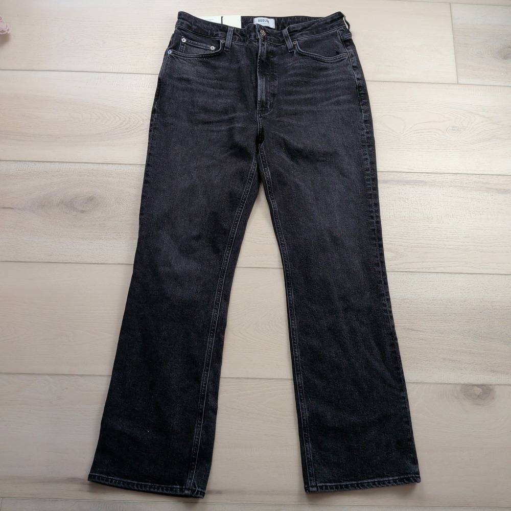 NEW AGOLDE Vintage High Rise Boot Jeans Womens 30 Technique Black Bootcut 32x30
